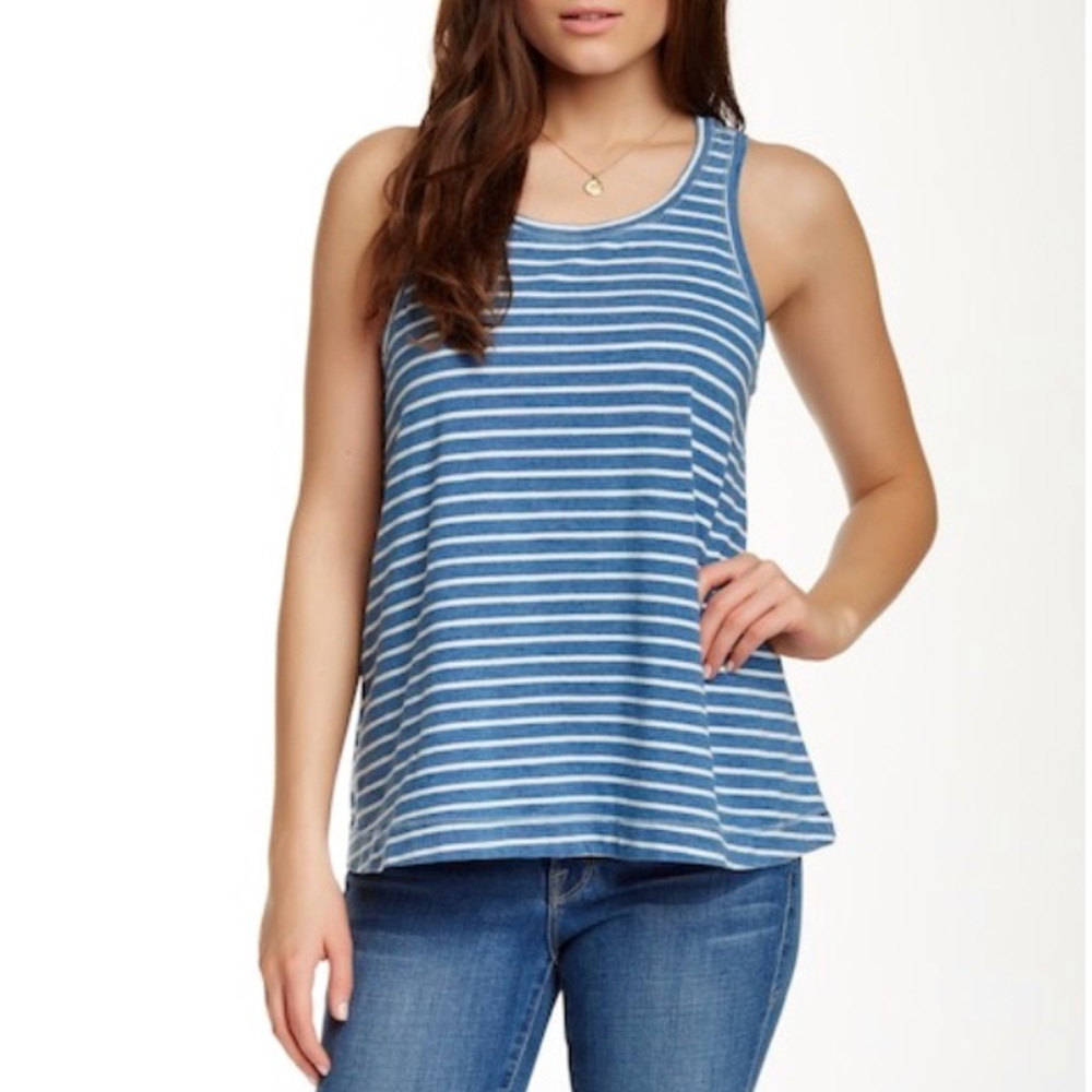Splendid Indigo Stripe Easy Tank